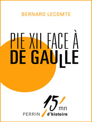 cover image of Pie XII face à De Gaulle